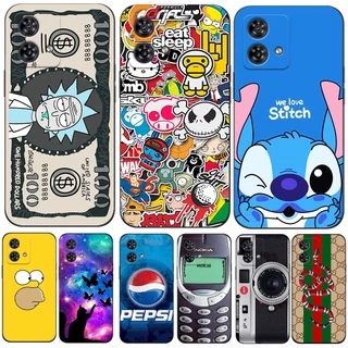 Estojo Para Motorola MOTO G84 5G De Silicone Macio Capa De Telefone Em Preto Tpu Engraçado Desenho Animado anime Fofo
