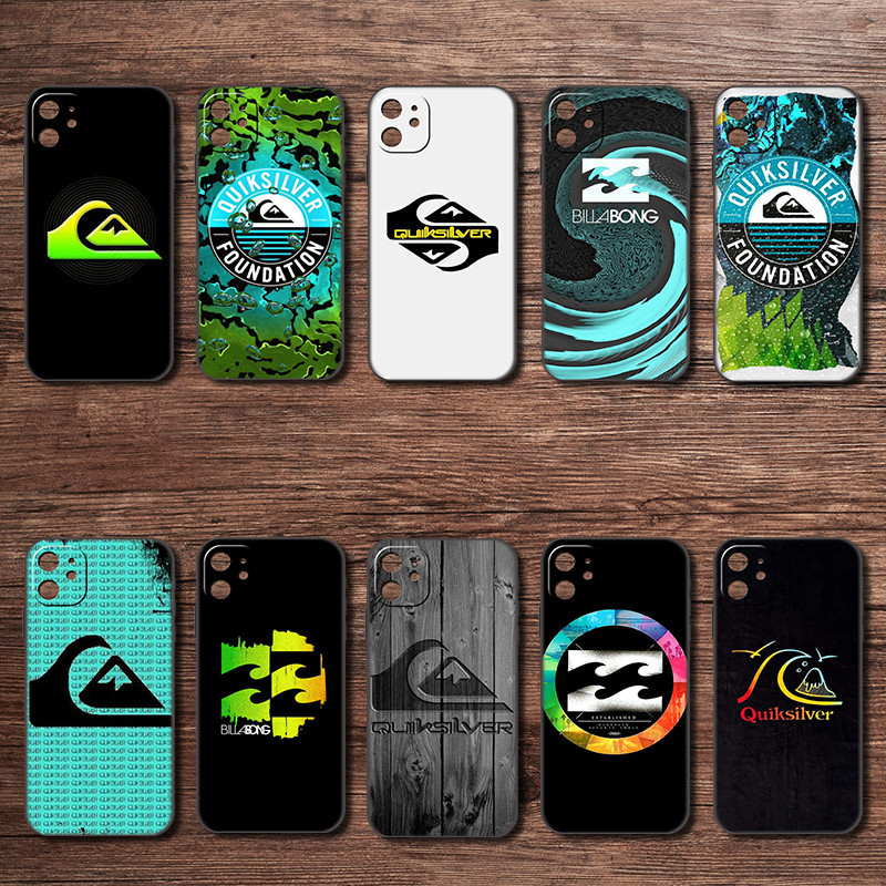 Estojo Protetor anti-Queda Para iPhone 11 12 12Mini quiksilver logo Soft TPU Telefone