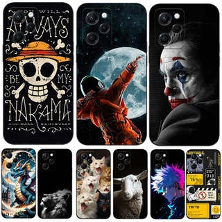 Estojo Para Xiaomi POCO X5 Pro 5G Telefone De silicone Macio Capa Traseira Em Preto Dragão Ovelha Da Moda