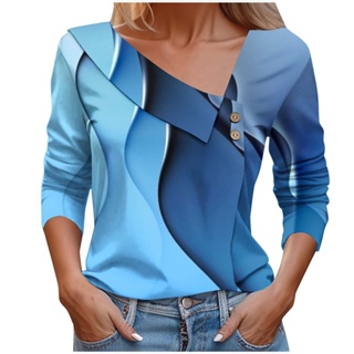 SHEIN Clasi Alto Baixo Estampa em toda a parte ocasional Blusa