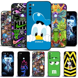Para xiaomi Redmi Note 8 Capa Traseira Em Silicone Macio 2021 Note8 Preta tpu donald car funy