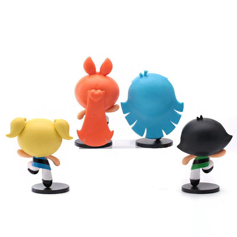 O Brinquedo Modelo Powerpuff Girls Blossom Bubbles Buttercup 4pcs