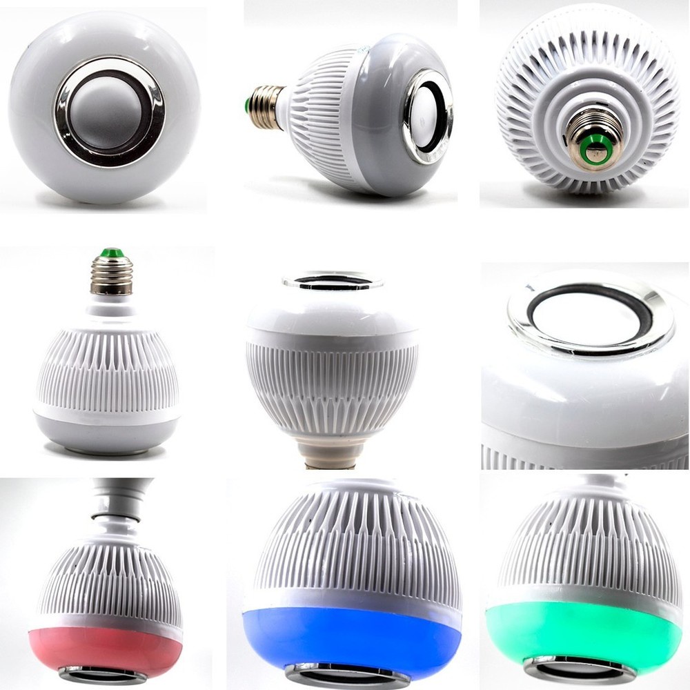 Lampada Musical Caixa Som 3w Bluetooth Led Rgb Com Controle