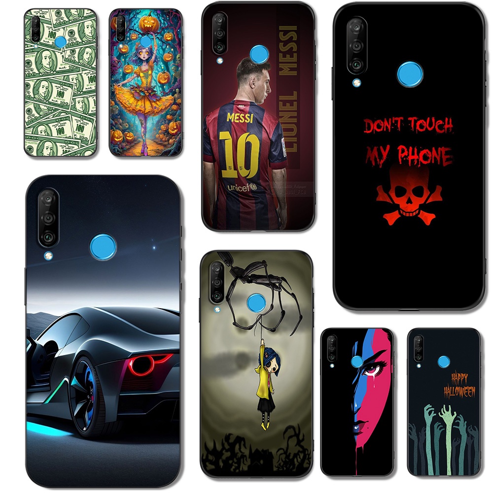 Para huawei P30 lite Capa Traseira Em Silicone P 30 P30lite