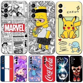 Para Samsung Galaxy A15 Capa Traseira Do Telefone Silicone Macio Protetor De Preto Tpu Case anime Cão Bonito