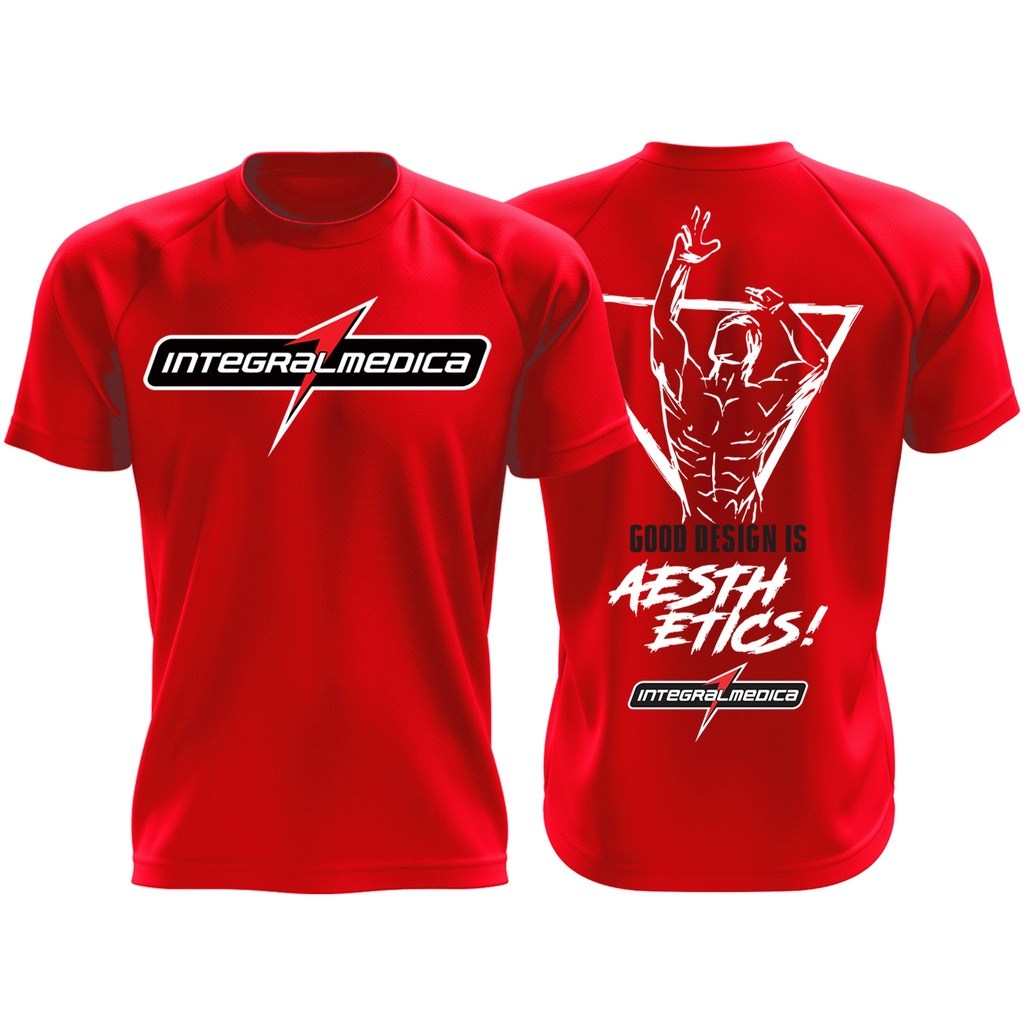 Camiseta Dry Fit Zyzz Vermelha Integralmédica