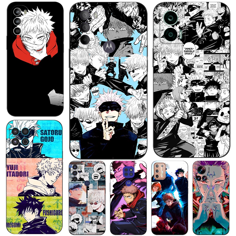 Estojo Para Motorola Moto Edge 40 neo 5G G14 G54 G84 Capa Traseira Do Telefone Silicone Macio Preto Tpu jujutsu kaisen anime