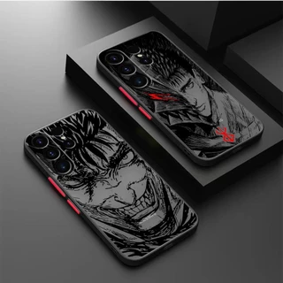 B-Black Berserk Guts Anime Matte Estojo Para Celular Samsung Galaxy S23 S22 S21 S30 S21FE S21FE S20 S11 S20FE S11E S10 S10LITE S10E S10E S9 S8 ULTRA PLUS 5G