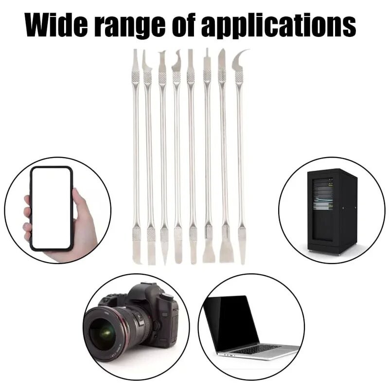8 Em1 Ferramenta De Reparo De Abertura De Telefone Metálico Pry Tablet Notebook Chip LCD Faca De Remoção De Cola Casca Kit De Ferramentas