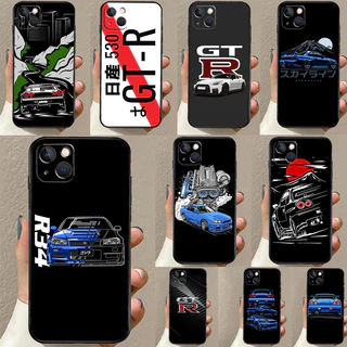 Caixa De Proteção Traseira Jrm Skyline Gtr R34 Para Iphone 15 14 13 11 12 Pro Max Xs X Xr 7 8 Plus Se 2020 Mini