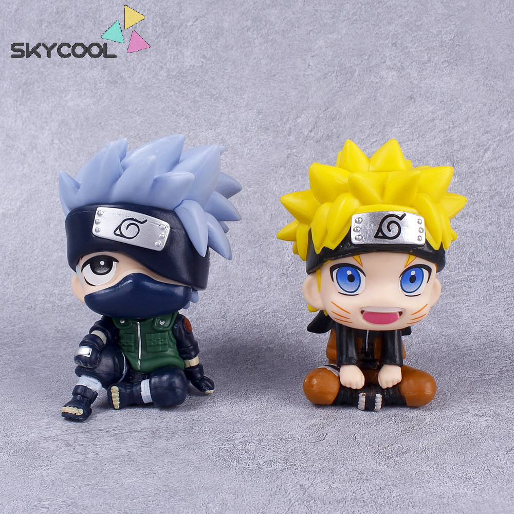 Naruto Anime Q Versão Figurine 8 * 10 Cm Kakashi Doll Modelo Boneca Sentada  Série Presentes De Mesa Decoração