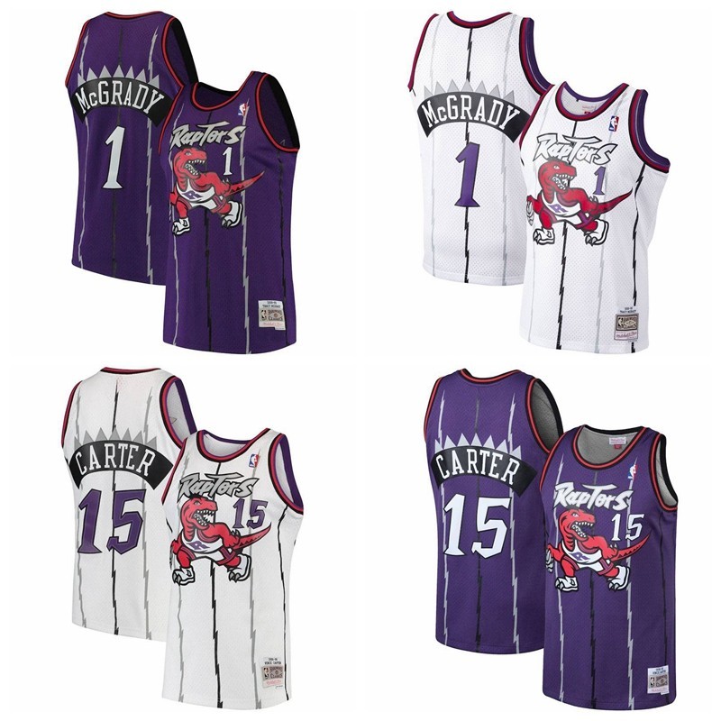 Camisa NBA Toronto Raptors Carter McGrady Clássica Sportwear Uniformes