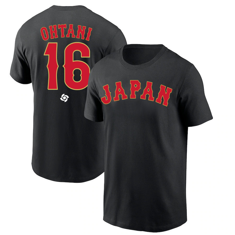 Wbc Baseball World Mlb Shohei Ohtani Camiseta Esportiva De Secagem Rápida Manga Curta