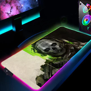 C-Call of Duty RGB Mousepad Xxl Para Jogos Com Luz De Fundo Luminosa LED Pc Gamer Acessórios Teclado De Mesa Fio