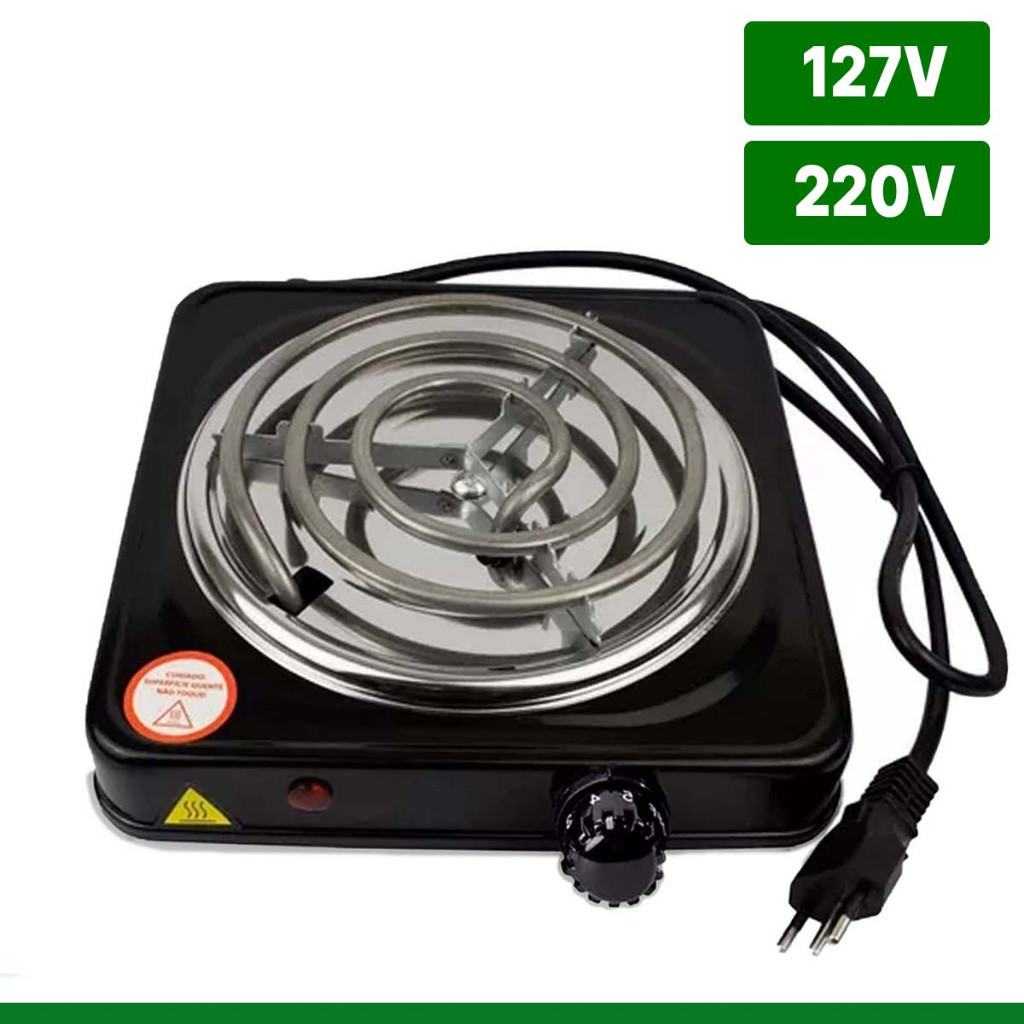Fogao Fogareiro Eletrico 1000w 1 Boca Portatil Camping 220V promoção
