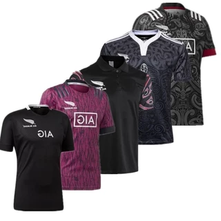 Camisa De Rúgbi Bordada De Alta Qualidade E Mais popular 2021 Maori All Blacks home rugby Jersey New Zealand 100th