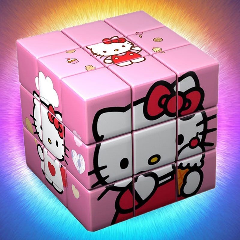Hello_kitty Cubo De Rubik De Terceiro Nível Brinquedos Infantis ...
