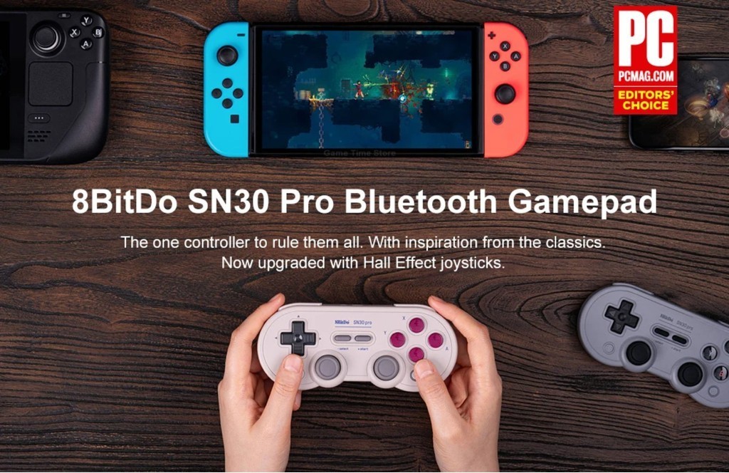 8Bitdo SN30 Pro Controlador Bluetooth Sem Fio Gamepad Joysticks De