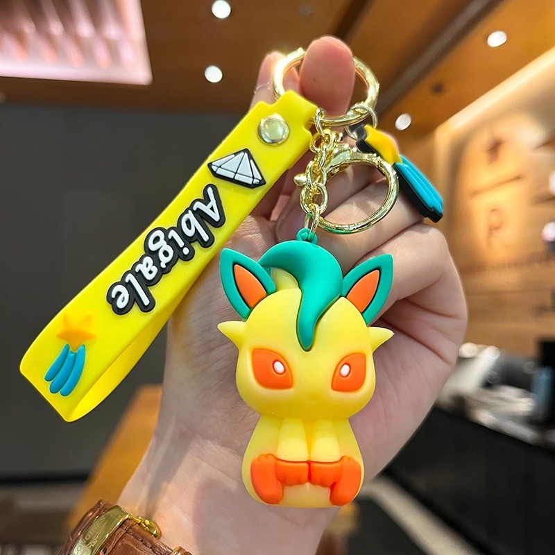 Novo Kawaii Anime Pokemon Chaveiro Cute Psyduck Pikachu Car Key Ring ...