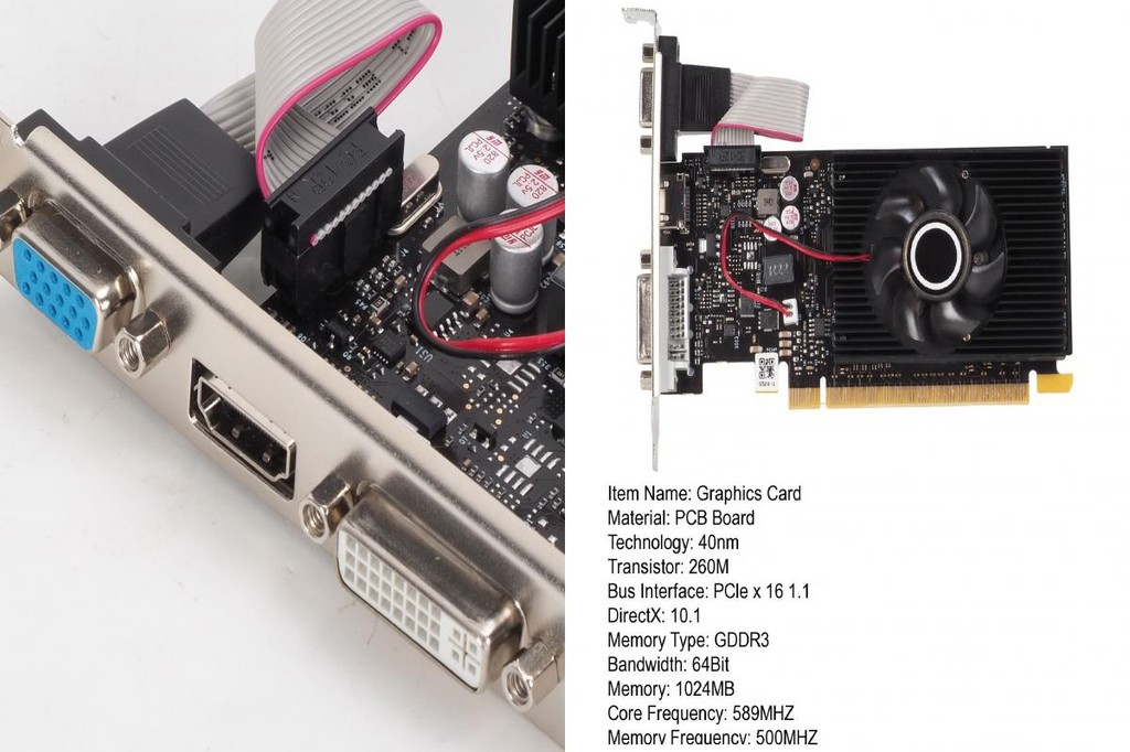 Placa Gráfica SN De Alto Desempenho Ddr3 De 1 Gb Para Pc De Jogos Gpu ...