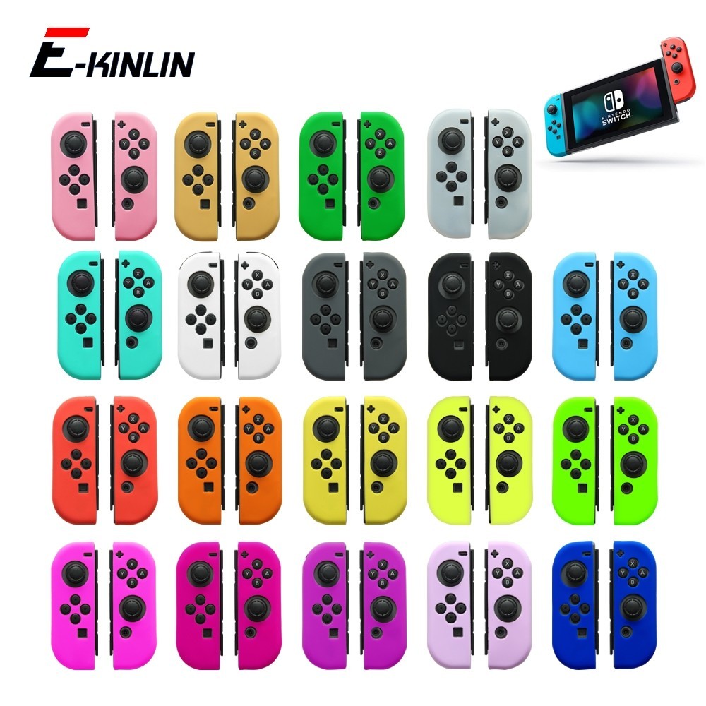 Controlador Gamepad Borracha De Silicone Macia Grip Gel De L R Protetor De Capa De Proteção Para Nintendo Switch Joy-Con Joycon NS