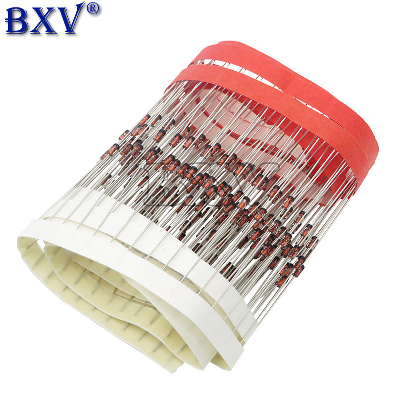 Lot De 100 Diodes - 8 Modèles (1N4148, 1N4007, FR207, 1N5819, 1N5399, FR107, 1N5408, 1N5822)