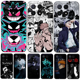 Estojo Para POCO X6 PRO REDMI K70E 5G Silicone Phone Back Cover Preto tpu popular anime gojo Dor goku