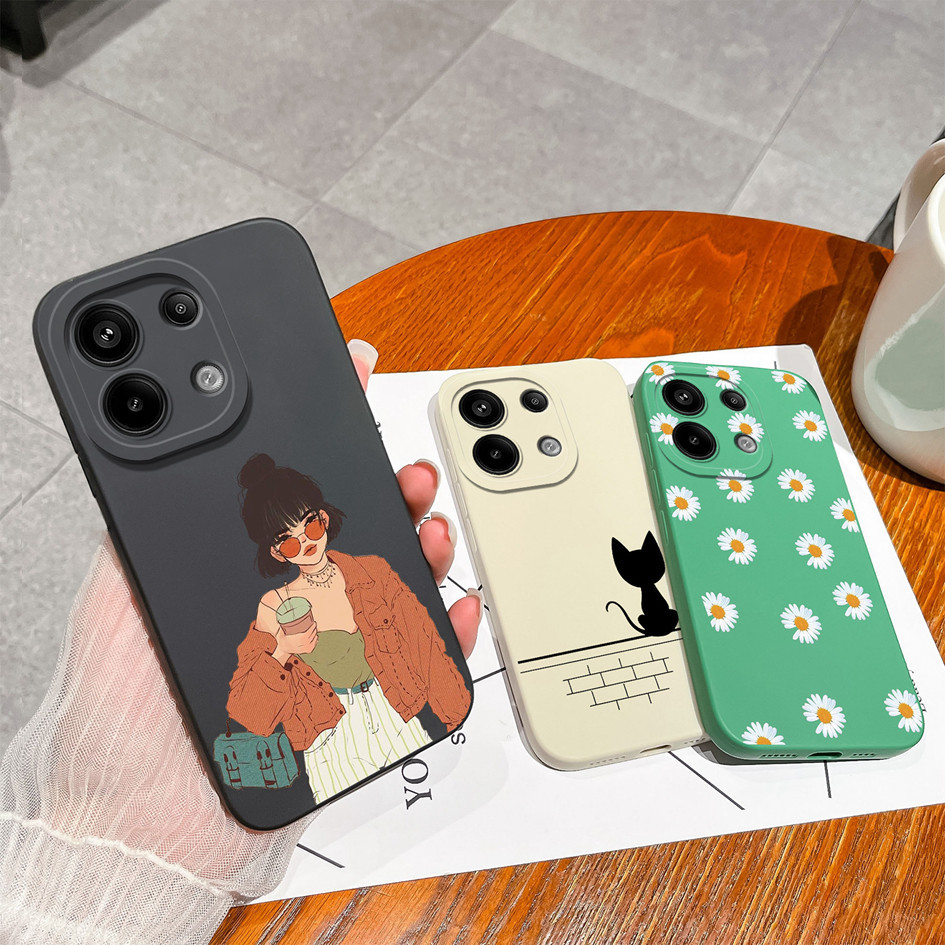 Caixa Para Redmi Note 13 Pro 4G 5G Capa 13Pro Protetora De Silicone Líquido Quadrado