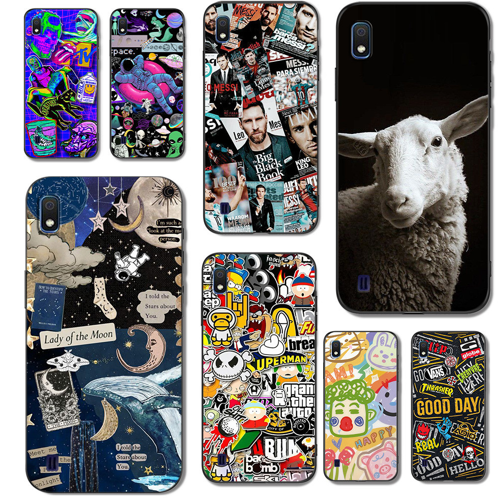 Para Samsung A10 Capa Traseira De Telefone De Silicone Galaxy A10 GalaxyA10 A 10 SM-A105F A105 A105F Anime Linhas