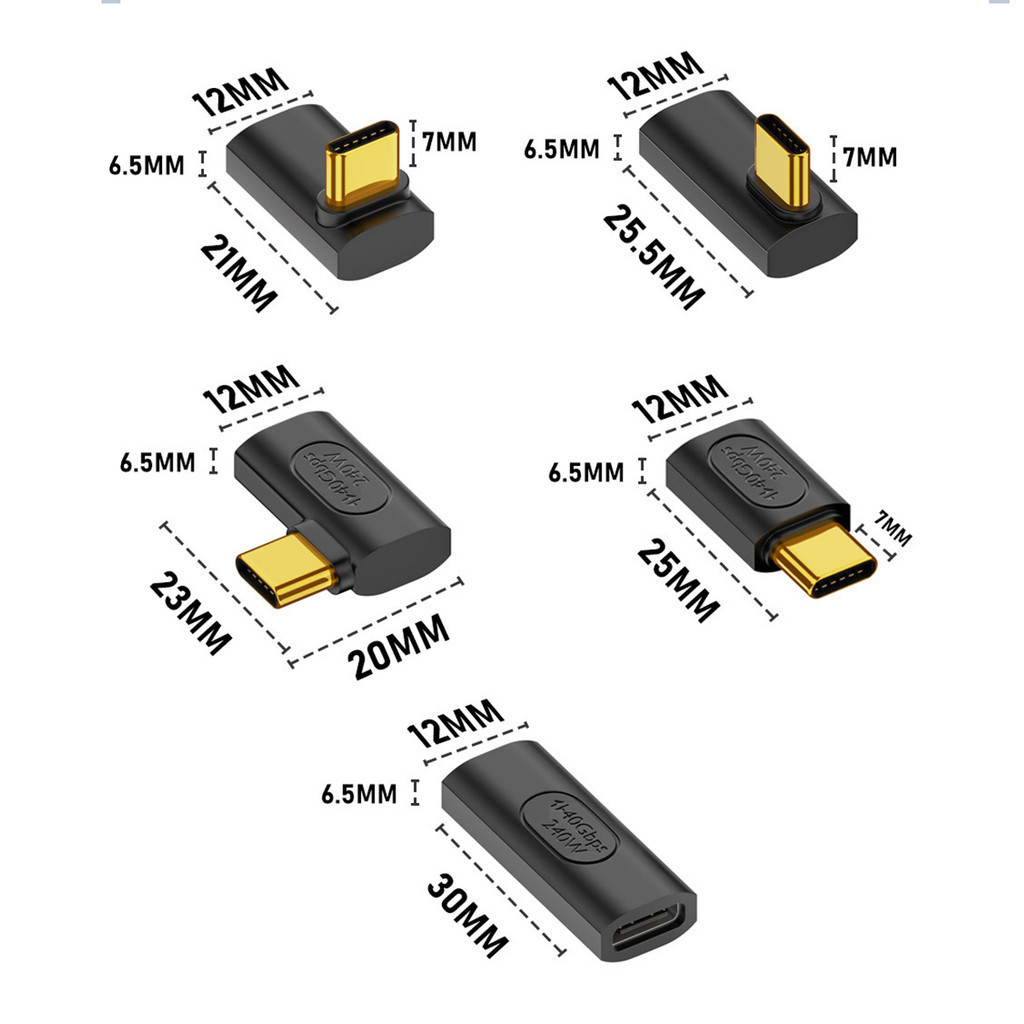 Adaptador HdoorLink 240W 40Gbps Tipo C Para USB Carregamento Rápido De