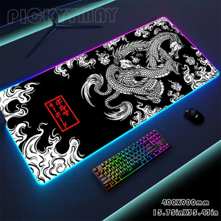 Tapete De Rato Para Jogos RGB Popular Big LED Gamer Desk Pad PC Luminoso Teclado Grande Mesa Com