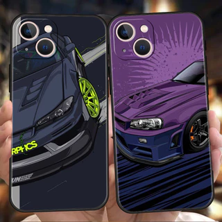 Jdm Carros Esportivos Masculinos Capa De Celular Para Iphone 15 14 13 12 11 Pro Max 7 8 Plus Xr Xs X Mini Silicone Fundas Shell Bags 6s Macia