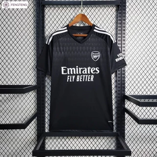 Equipe 23-24 Arsenal Camisola Camisa de Futebol Masculino ASN Goleiro Preto