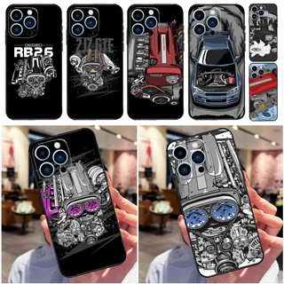 Jdm Carro Rb26 Capa De Motor Para Iphone 15 11 13 12 Mini 14 Pro Max Xs X Xr Se 2020 2022 7 8 Plus Traseira Macia 6