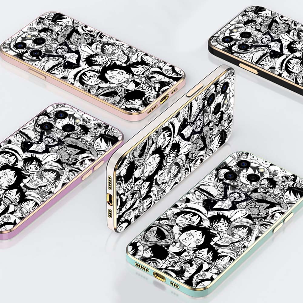 SZ79 One Piece Luffy Anime Samsung Galaxy S22 S23 S24 Ultra 5G Plus J2 Prime J4 + 2018 Revestimento De Luxo TPU Capa Macia Para Telefone