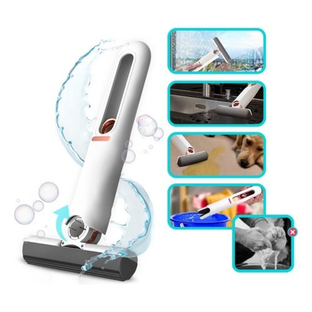 Mini Rodo Esfregão Absorvente Portátil Limpeza Multifuncional Mesa Janela pia vidro espelho