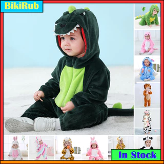 Baby Kigurumi Dinossauro Stitch Rabbit Cartoon Romper Infantil Kids Macacão Para Meninas Cosplay Pijamas Fantasias