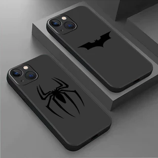Capa Macia Preta Para Iphone 15 Plus 14 13 Pro Max 12 Mini 11 X Xs Xr 7 8 8plus Tampa Da Caixa Telefone Tpu Silicone Macio Reto