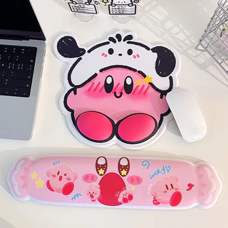 Kirby Conjunto De Almofada De Apoio Para Pulso De Rato + Teclado