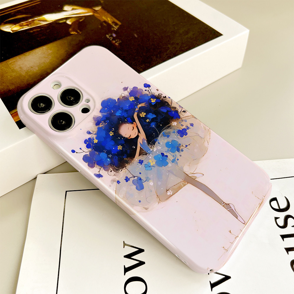Capa De Celular Para Pequena Menina Ballet Dança iPhone 11 13 12 15 14 Pro MAX 6 7 8 14 15 Plus X XR XS 11 12 MINI FLP