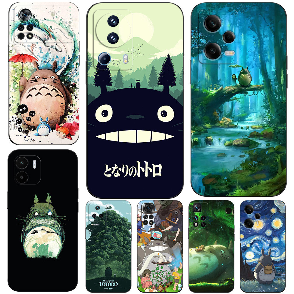 Capa Para Telefone Xiaomi POCO M6 X6 PRO X5 5G Silicone Macio Totoro Anime