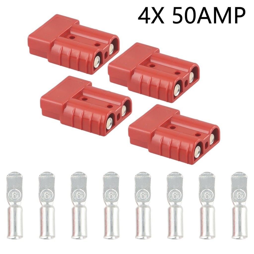Conector Anderson 50A Azul - Kit De Enchufe Rápido Para Baterías (600V)
