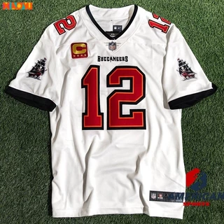 Camisa Tampa Bay Buccaneers NFL 12 Tom Brady White Limitada Jersey De Futebol Americano # 12