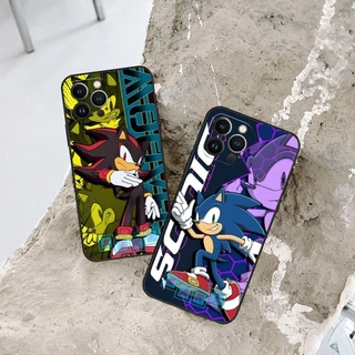 Caixa De Telefone Anime Cartoon S-Sonics Hedgehog Para Iphone 15 13 Pro Max 14 Mini 12 11 Xr X Xs 6S 6 8 7 Mais Silicone