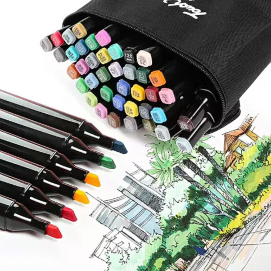 Imagem do produto Kit Caneta Colorida Ponta Dupla 24Pçs com Estojo 2