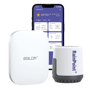 Medidor De Chuva Digital Sem Fio RAINPOINT Externo Com Aplicativo-Sensor Inteligente Monitoramento Preciso De