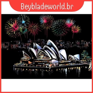Arte Mágica Durável Raspadinha Paisagem Noturna Pintura De Papel Ideal Para Criatividade Educacional