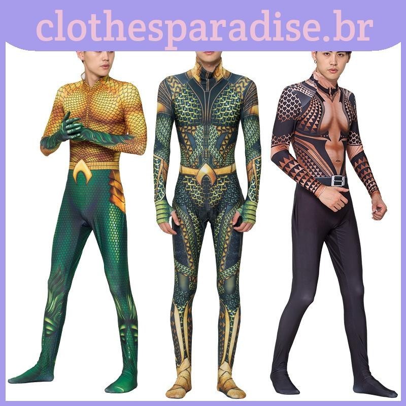 Aquaman Curry Arthur Costume Bodysuit Cosplayers * Entusiastic Para