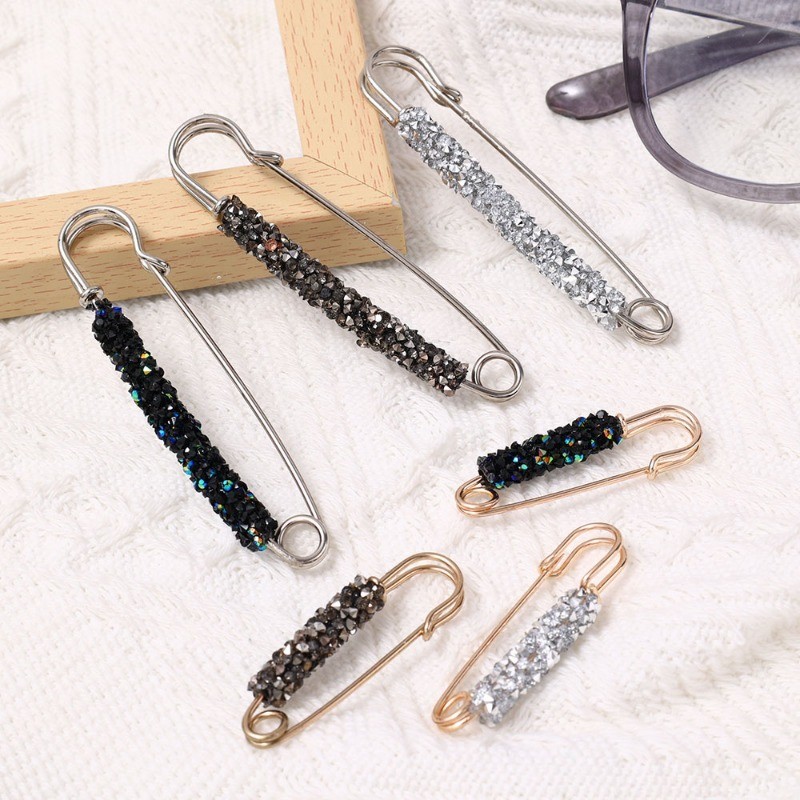 12Pcs/lot Rhinestone Lapel Pin-Fivela De Cristal Brilhante-Clipes De ...