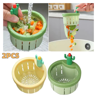 2pcs Cactus Filtro De Pia De Cozinha Esgoto Sobras De Lixo Coletor De Alimentos